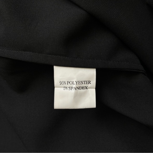 House of CB Serafina Black Satin Gown Deep-V Plunge Long Sleeve Slit Maxi XS - Picture 10 of 15